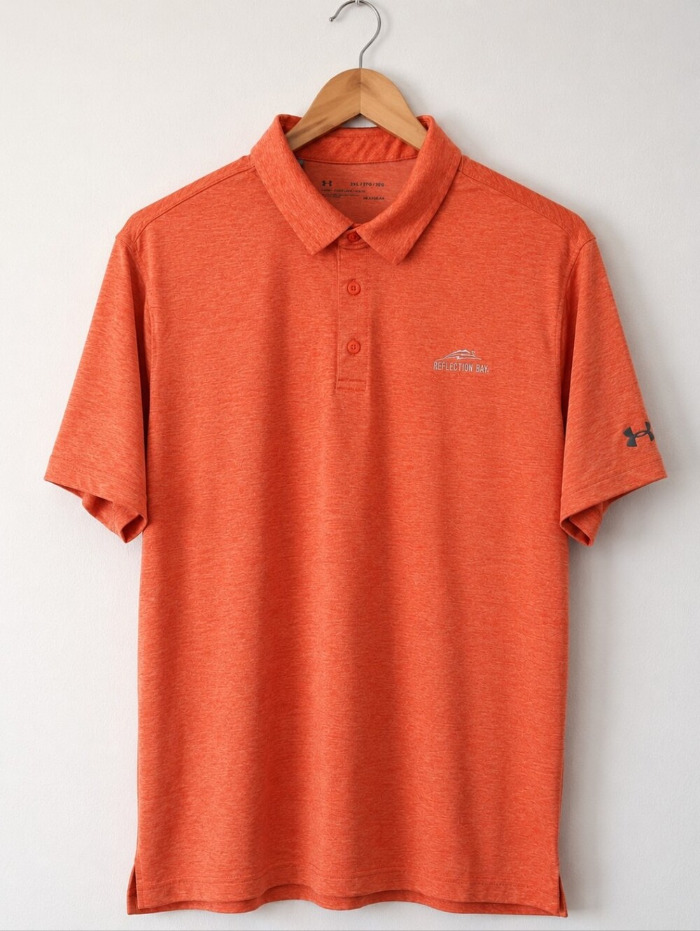 Under Armour Golf Polo Men's 2XL Reflection Bay Lake Las Vegas Orange